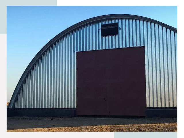 Бескаркасные ангары в Муре