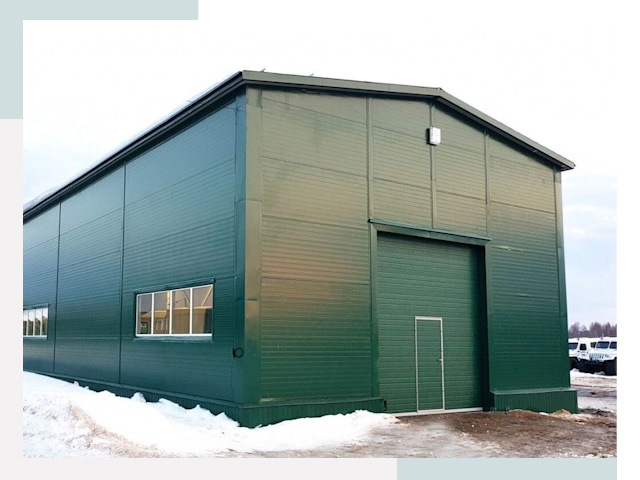 Двускатные ангары в Муре