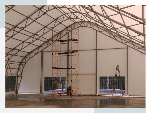 Шатровые ангары в Муре