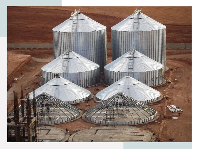 Строительство зерновых силосов в Муре