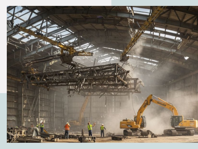 Демонтаж ангаров в Муре от 613 руб. за м²