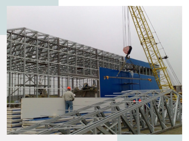 Монтаж ангаров в Муре