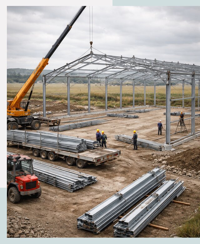 Строительство ангаров для сельхозтехники в Муре под ключ